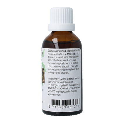 Cruydhof Zingiber officinalis rhiz/gember tinctuur bio 50 Milliliter