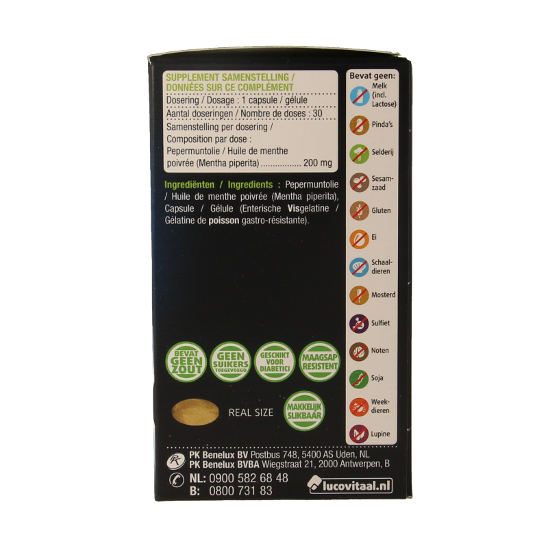 Lucovitaal Pepermuntolie 30 Capsules