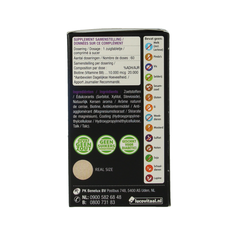 Lucovitaal Biotine forte 60 Zuigtabletten