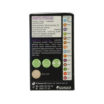 Lucovitaal Biotine forte 60 Zuigtabletten