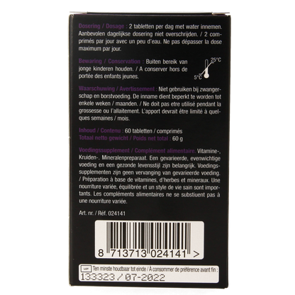 Lucovitaal Huid haar nagels met biotine 60.00 Tabletten