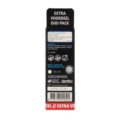 Lucovitaal Melatonine duo 0.1mg 2 x 500 tabletten 1000 Tabletten