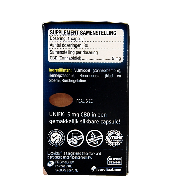 Lucovitaal Cannabidiol CBD 5mg 30 Capsules
