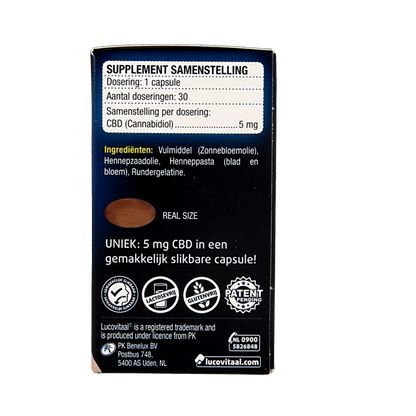 Lucovitaal Cannabidiol CBD 5mg 30 Capsules