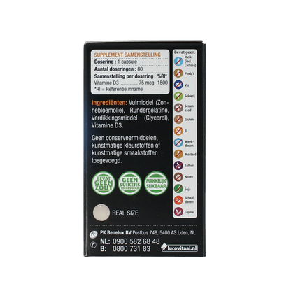 Lucovitaal Vitamine D3 75mcg 80.00 Capsules