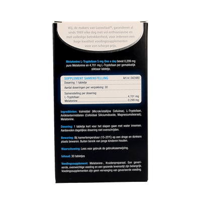 Lucovitaal Melatonine L-Tryptofaan 5mg 30 Tabletten