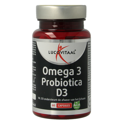 Lucovitaal Omega 3 probiotica D3 vegan 60 Capsules