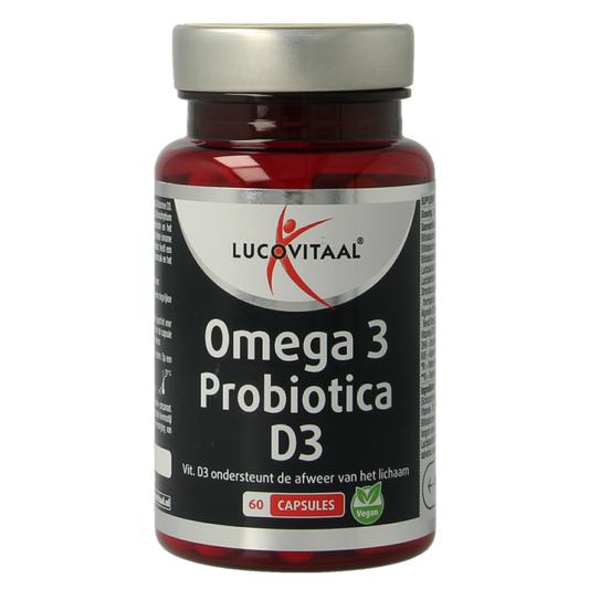 Lucovitaal Omega 3 probiotica D3 vegan 60 Capsules