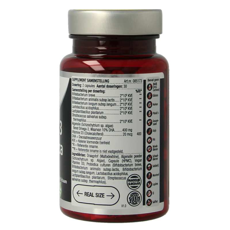 Lucovitaal Omega 3 probiotica D3 vegan 60 Capsules