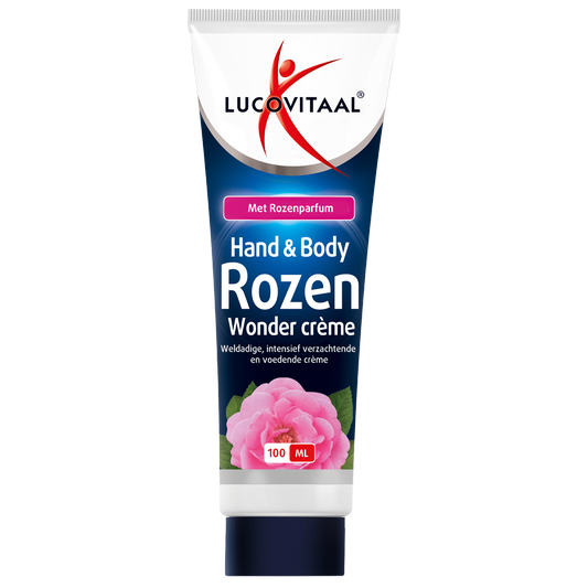 Lucovitaal Hand & body rozen wonder creme 100.00 Milliliter