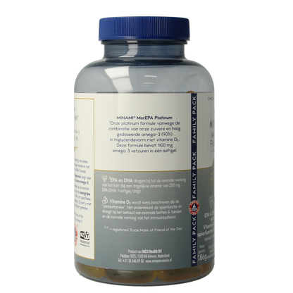 Minami MorEPA platinum + vitamine D3 120 Softgels