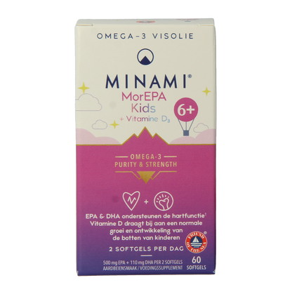 Minami MorEPA kids + vitamine D3 60 Softgels