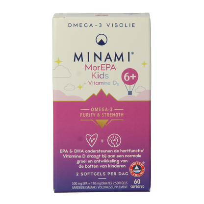 Minami MorEPA kids + vitamine D3 60.00 Softgels