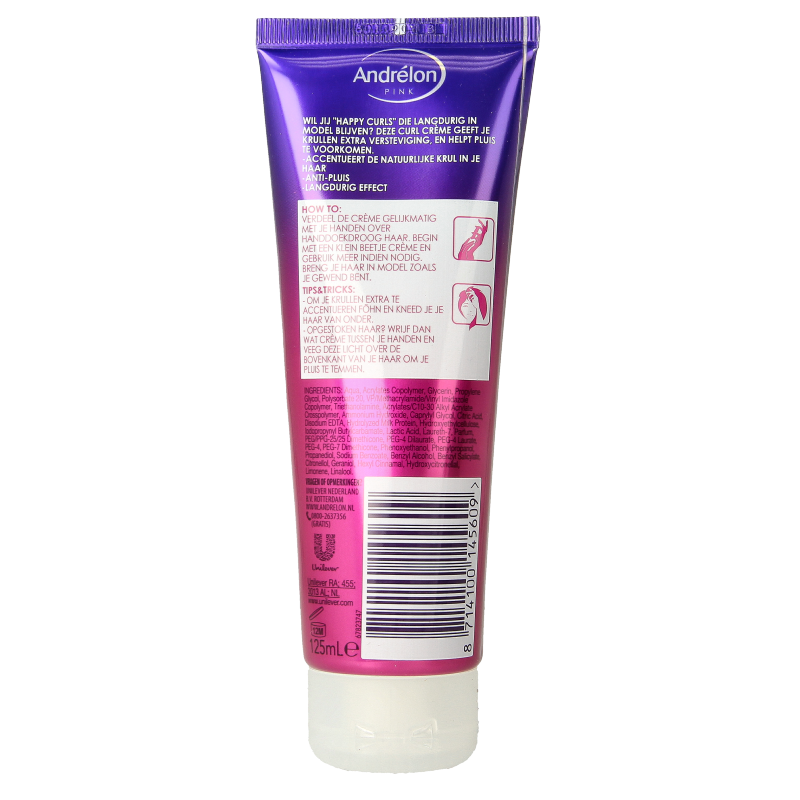 Andrelon Pink creme happy curls 125 Milliliter