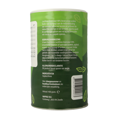 Nutriforce Nutriforce Lecithine granulaat 98% 400 Gram
