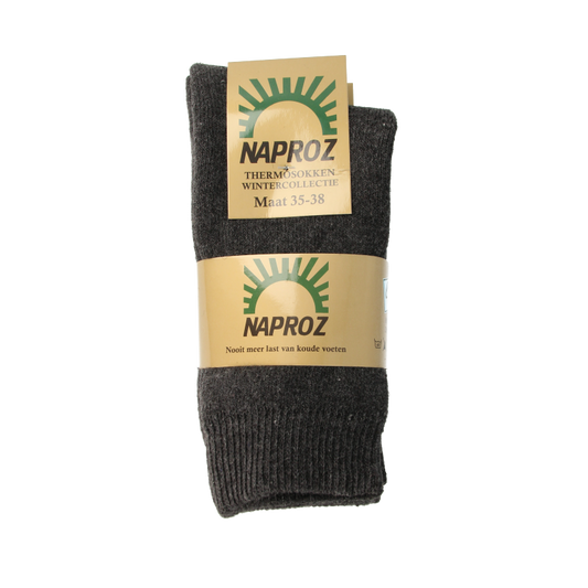 Naproz Thermo sokken grijs maat 35-38 3 Paar