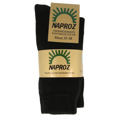 Naproz Thermo sokken zwart maat 35-38  3 Paar