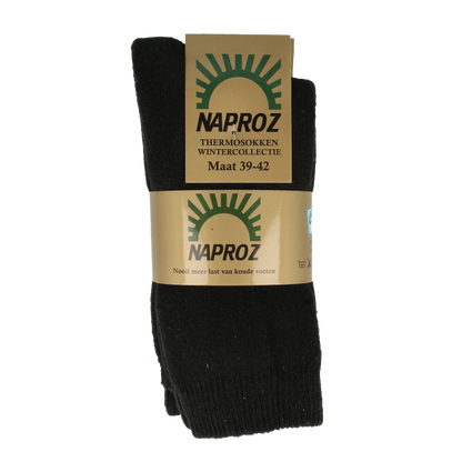 Naproz Thermo sokken zwart maat 39-42  3 Paar