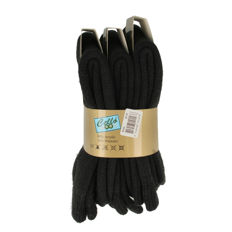 Naproz Thermo sokken zwart maat 39-42  3 Paar
