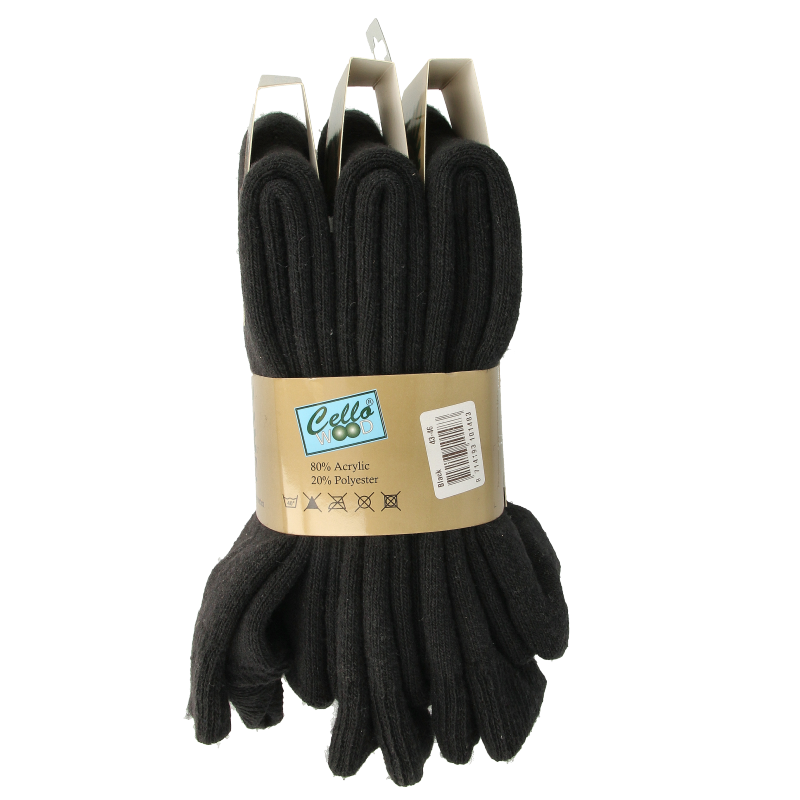 Naproz Thermo sokken zwart maat 43-46  3 Paar