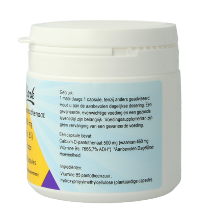 Clark Vitamine B5 pantotheenzuur 500mg 100 Vegetarische capsules