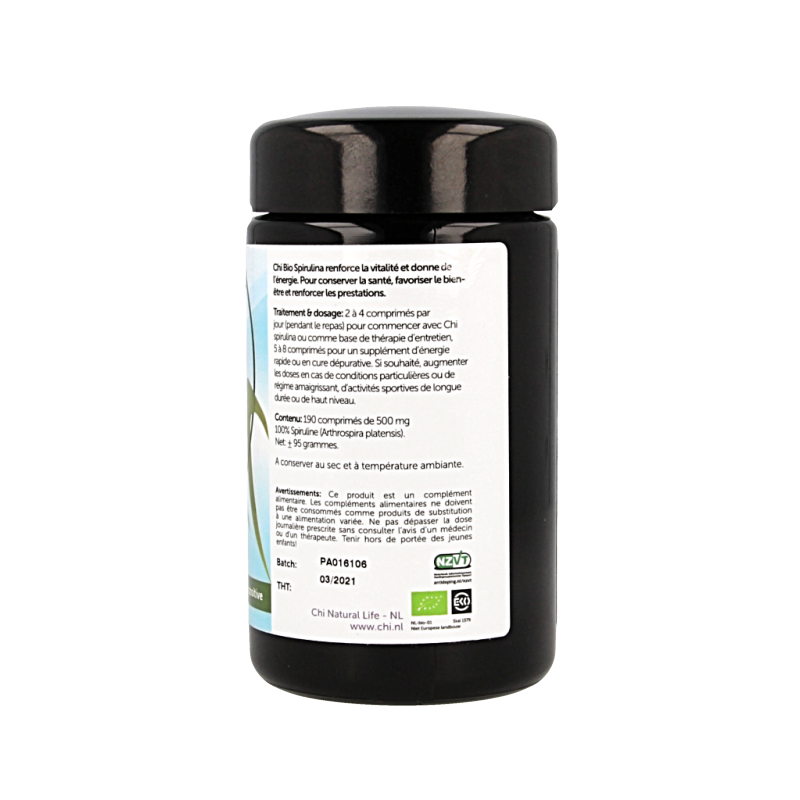 Chi Spirulina 500mg tabletten bio 190 Tabletten