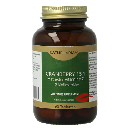 Natupharma Cranberry 15:1 met vitamine C & bioflavonoiden 60 Tabletten