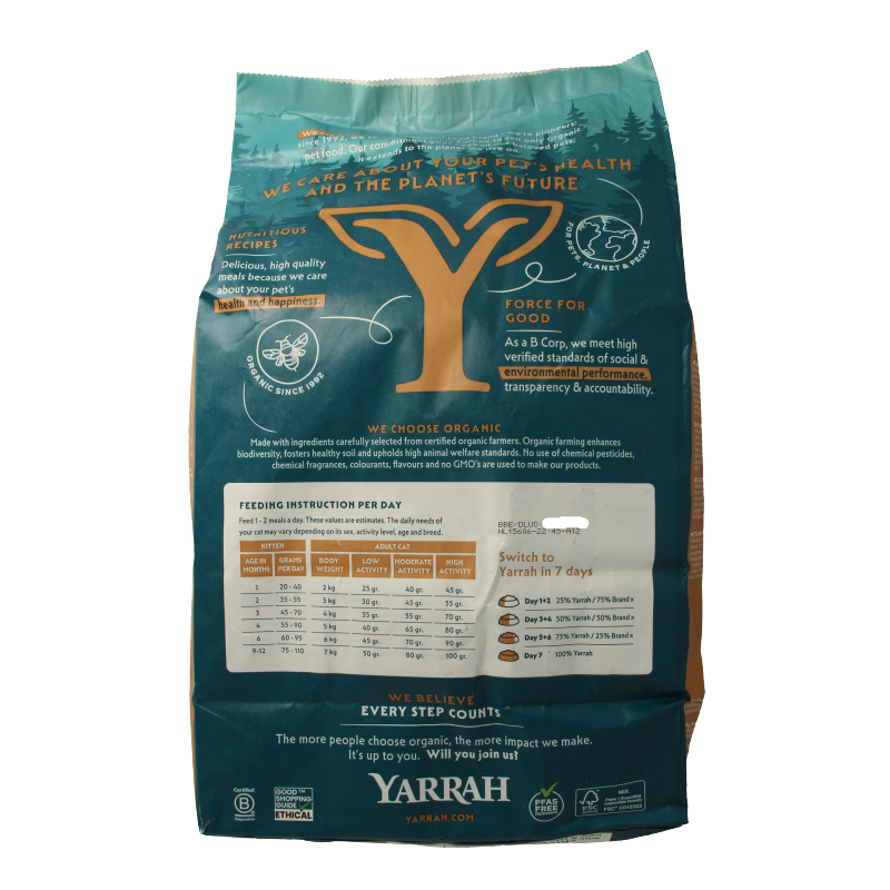 Yarrah Kattenvoer wheat-free bio 2400 Gram