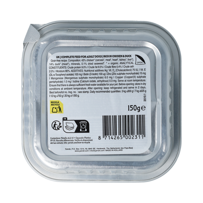 Yarrah Yarrah BIO Dog Pate with Duck & Seaweed 150g 150.00 Gram