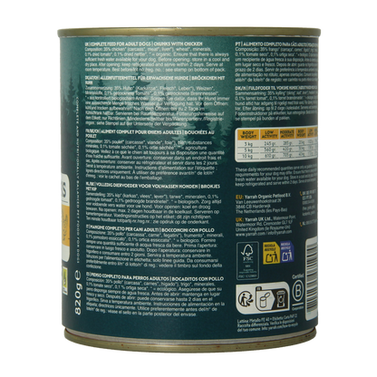 Yarrah Hond brokjes kip in saus bio 820 Gram