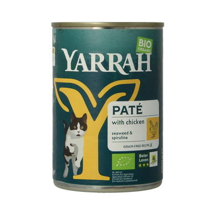 Yarrah Kat pate met kip bio 400 Gram
