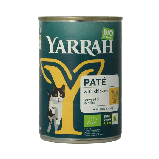 Yarrah Kat pate met kip bio 400 Gram