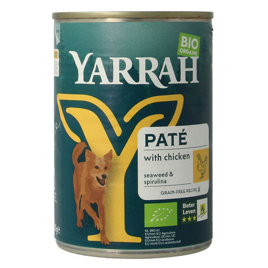Yarrah Hond pate met kip bio 400 Gram
