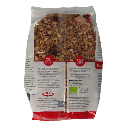 De Halm Muesli krokant bosvruchten bio  500 Gram