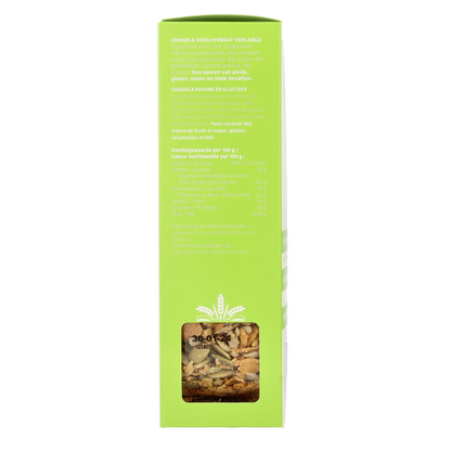 De Halm Granola koolhydraat verlaagd bio 350 Gram