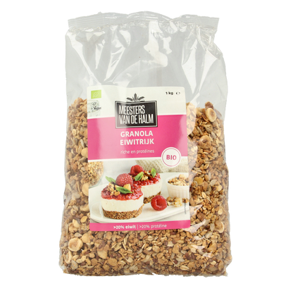 De Halm Granola eiwitrijk bio 1 Kilogram