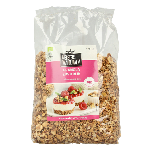 De Halm Granola eiwitrijk bio 1 Kilogram