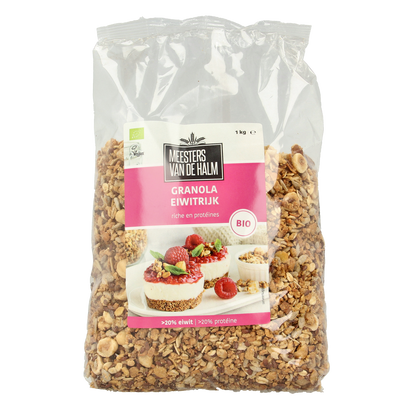 De Halm Granola eiwitrijk bio 1.00 Kilogram