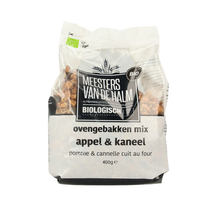 De Halm Ovengebakken mix appel en kaneel bio 400.00 Gram