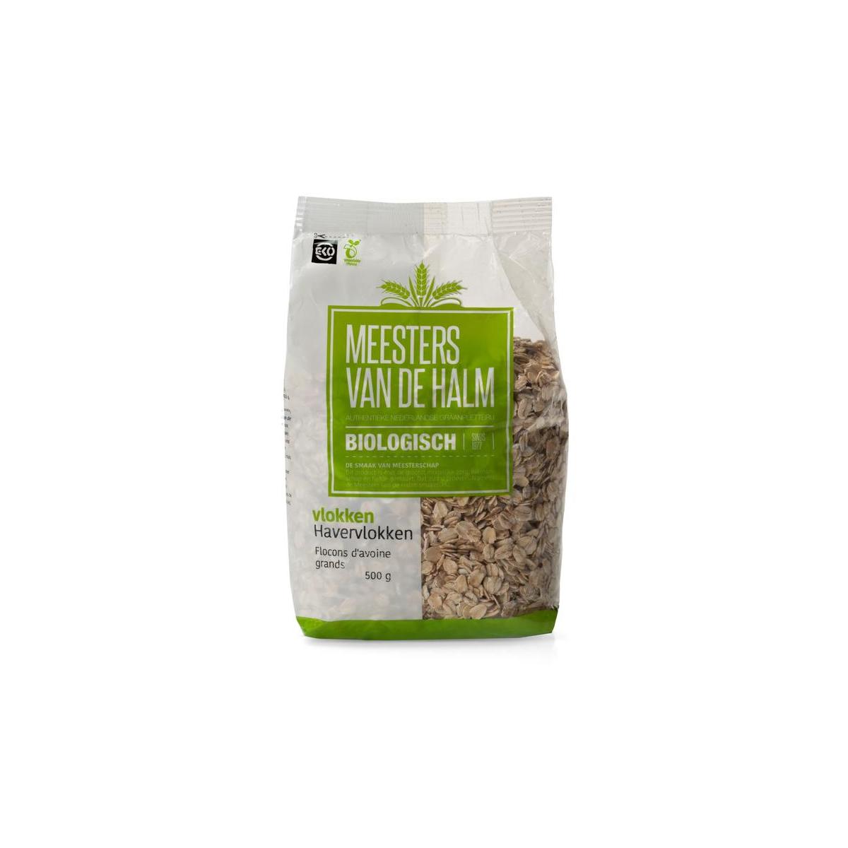 De Halm Havervlokken grof bio 500 Gram