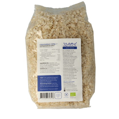 De Halm Rijstvlokken bio 500 Gram