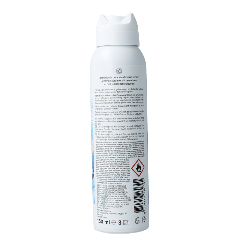 Therme Deospray anti-transpirant aqua wellness 150 Milliliter