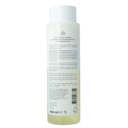 Therme Zen white lotus foaming bath oil 400 Milliliter