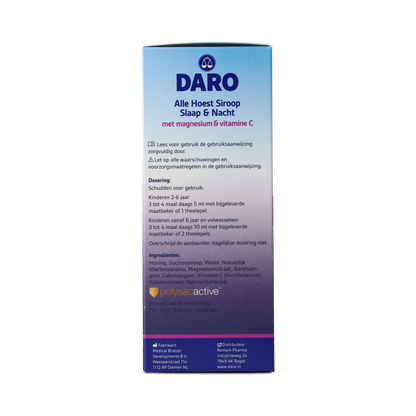 Daro Hoest Siroop Slaap & Nacht 150.00 Milliliter