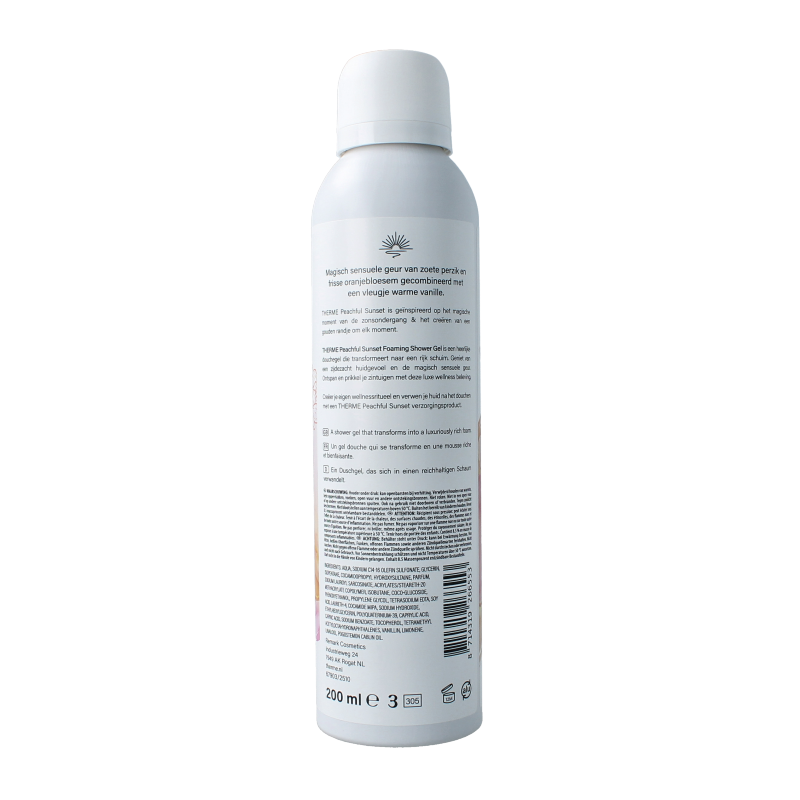 Therme Peachful sunset foaming shower gel 200 Milliliter
