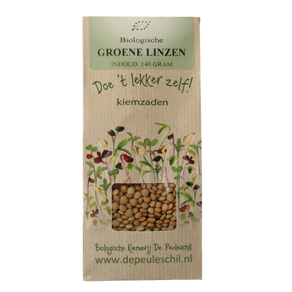 Peuleschil Groene linzen bio 140 Gram