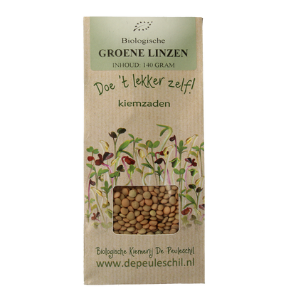 Peuleschil Groene linzen bio 140.00 Gram