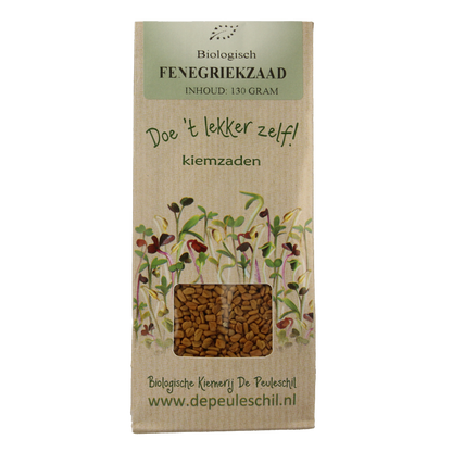 Peuleschil Fenegriek kiemzaad bio 130 Gram