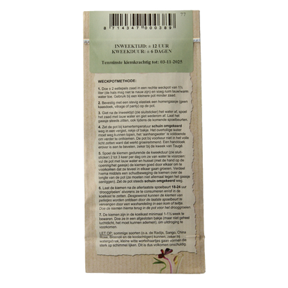 Peuleschil Broccoli zaad bio 115 Gram