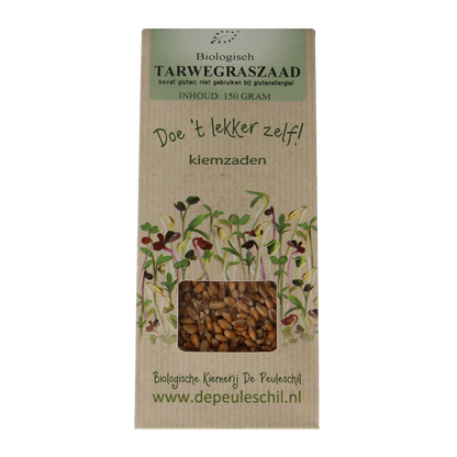 Peuleschil Tarwegras zaad bio 150 Gram